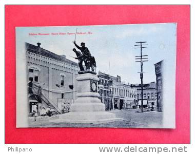 - Wisconsin > Oshkosh   Soldiers Monument  1908 Cancel  -------       -  Ref 383 - Oshkosh