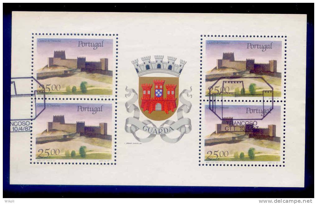 ! ! Portugal - 1987 Castels Sheet - Af. 1798 - Used - Used Stamps