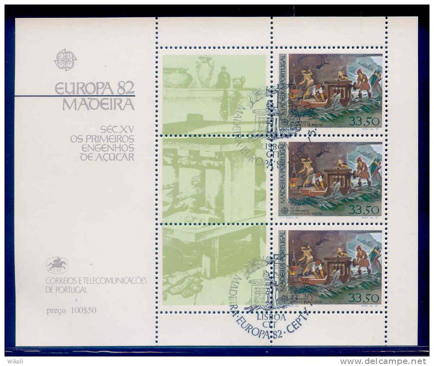 Portugal - 1982 Europa CEPT Souvenir Sheet - Af. Bl. 46 - Used - Usati