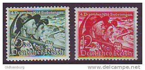 DR/ Österreich 1938, ANK 684- 685, Abstimmung Im Sudetenland, Postfrisch ** - Ungebraucht