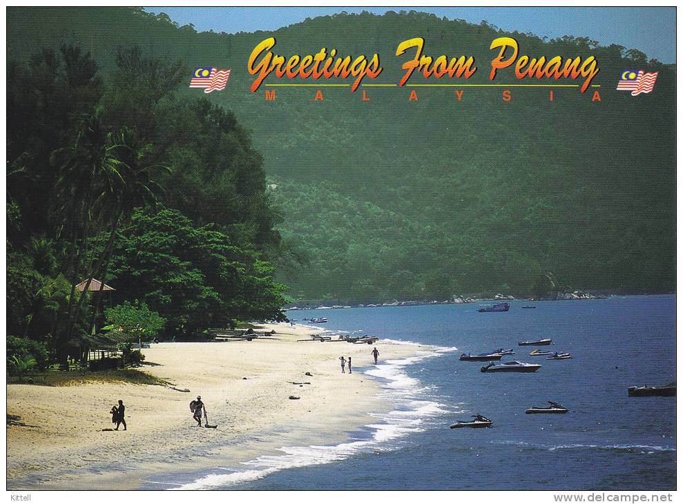 Postcard  Malaysia Batu Ferringhi Beach Penang - Malaysia