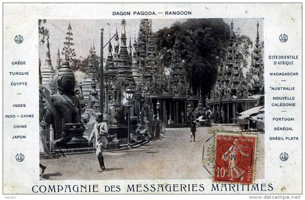 Rangoon - Pagoda En 1908 - Myanmar (Birma)