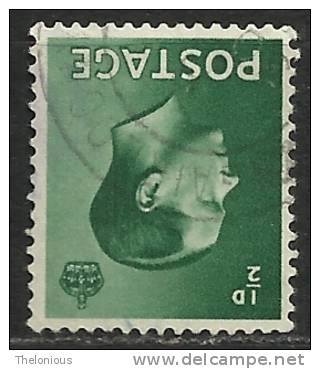 # Gran Bretagna - 1/2 D. Used - N. SG 457wi - N. Unif 205r  Con Filigrana Rovesciata - Used Stamps