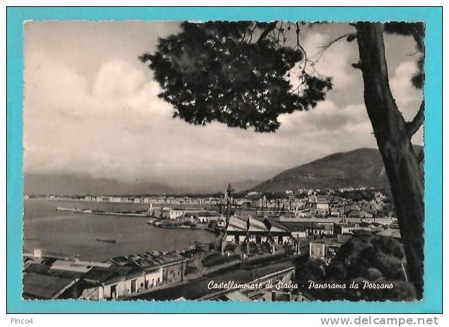 CASTELLAMMARE DI STABIA PANORAMA DA POZZANO CARTOLINA FORMATO GRANDE VIAGGIATA - Castellammare Di Stabia