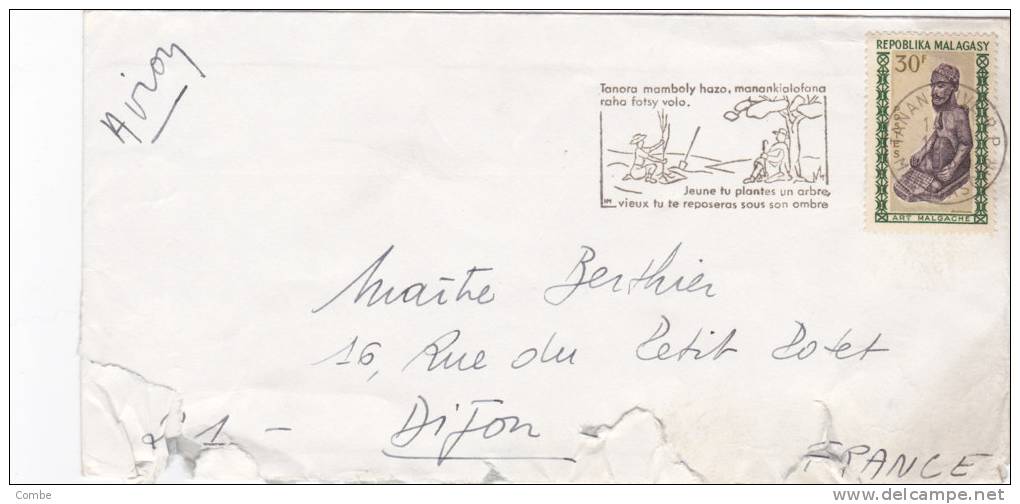 Belle Lettre Madagascar, 1950, Tananarive Pour Dijon /808 - Briefe U. Dokumente