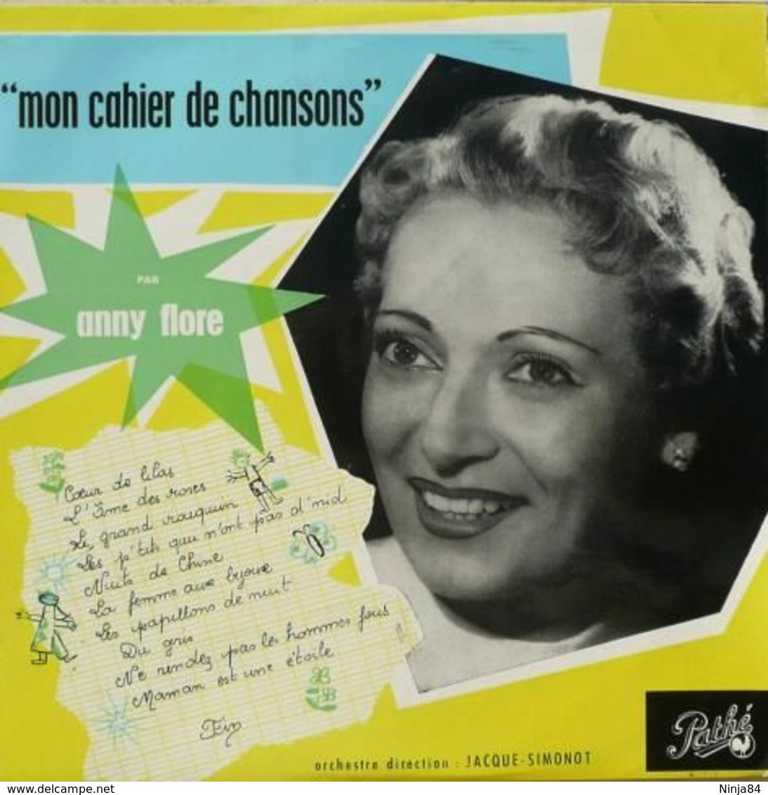 LP 25CM (10")  Anny Flore  "  Mon Cahier De Chansons  " - Formatos Especiales