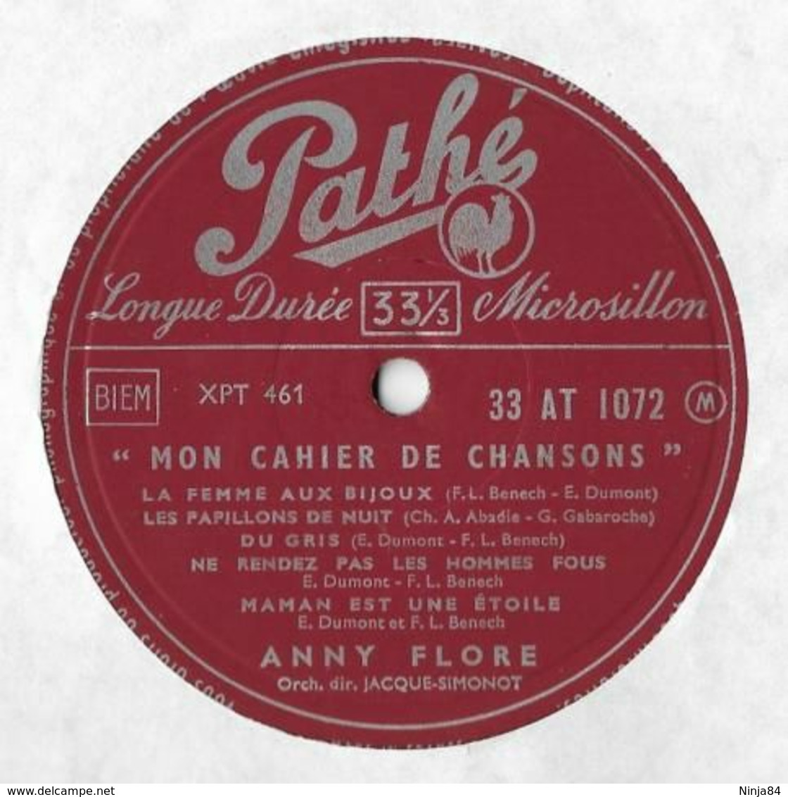 LP 25CM (10")  Anny Flore  "  Mon Cahier De Chansons  " - Formats Spéciaux
