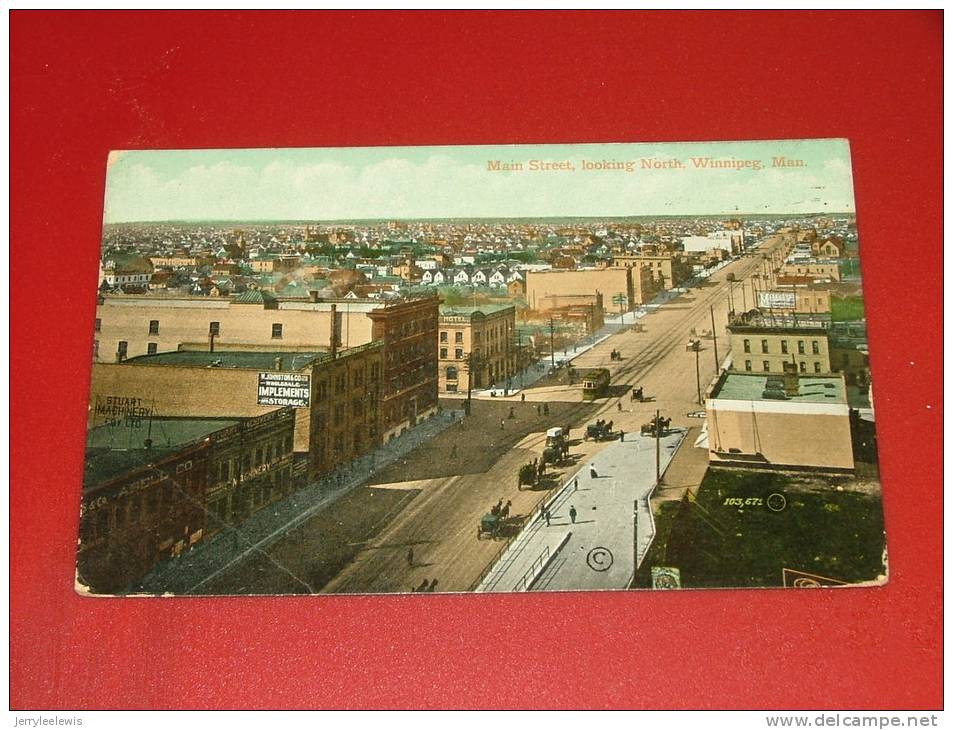 Winnipeg -  Main Street, Looking North   -   1911   - ( 2 Scans ) - Winnipeg