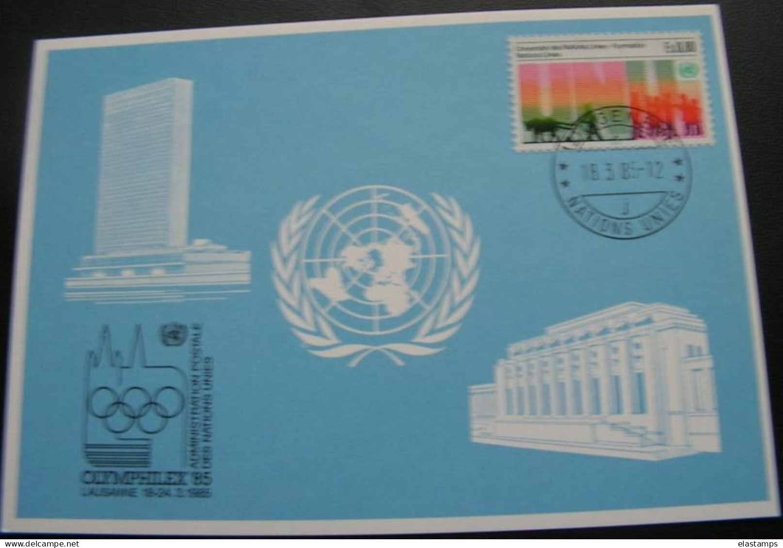 == UNO Genf Karte Lausanne 1982 - Cartas & Documentos