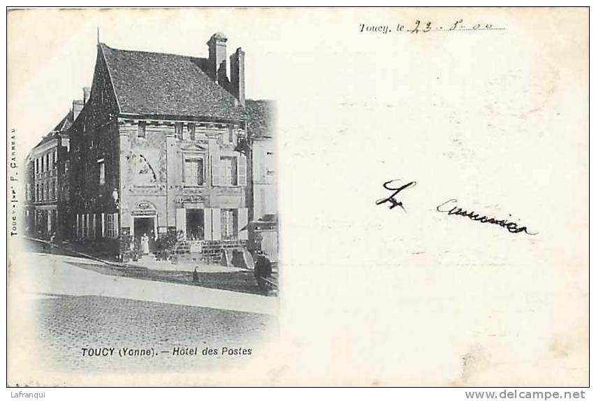 Yonne - Ref A176-toucy - Hotel Des Postes - A Circulé En 1900   - Carte Bon Etat - - Soucy