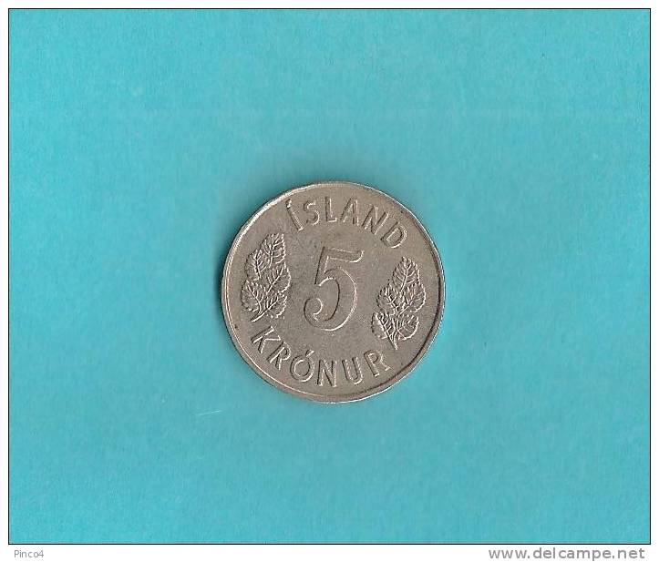 ISLANDA - ICELAND -  5 KRONUR  1974 - Iceland