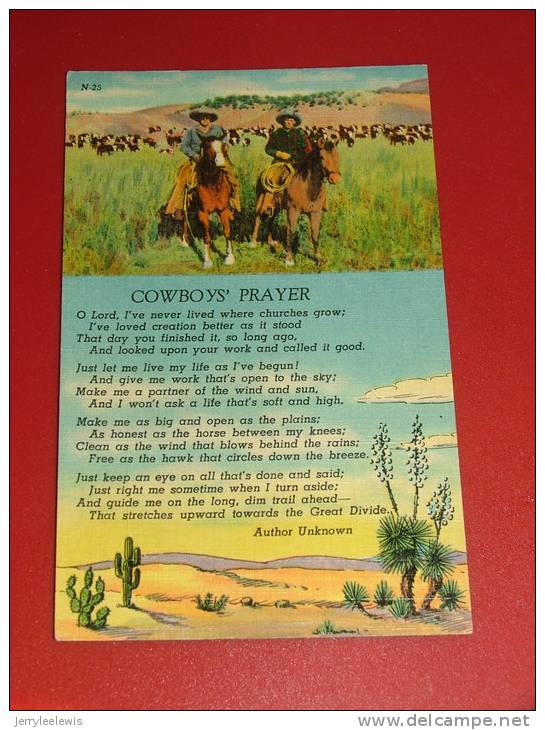 U.S.A. - Cowboy's Prayer  - ( 2 Scans ) - Musique