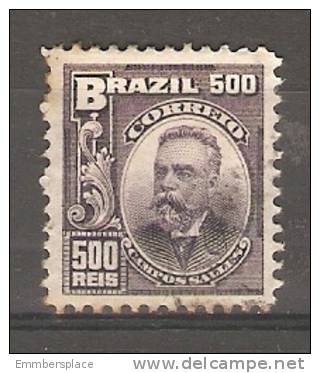 BRAZIL -  1906 PORTRAITS 500r VIOLET USED  SG 269 - Oblitérés