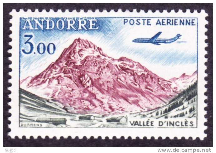 Andorre Français N° PA  6 ** Site -  Vallée D´Inclès, à Soldeu - Avion Caravelle Le 3.00frs - Luftpost