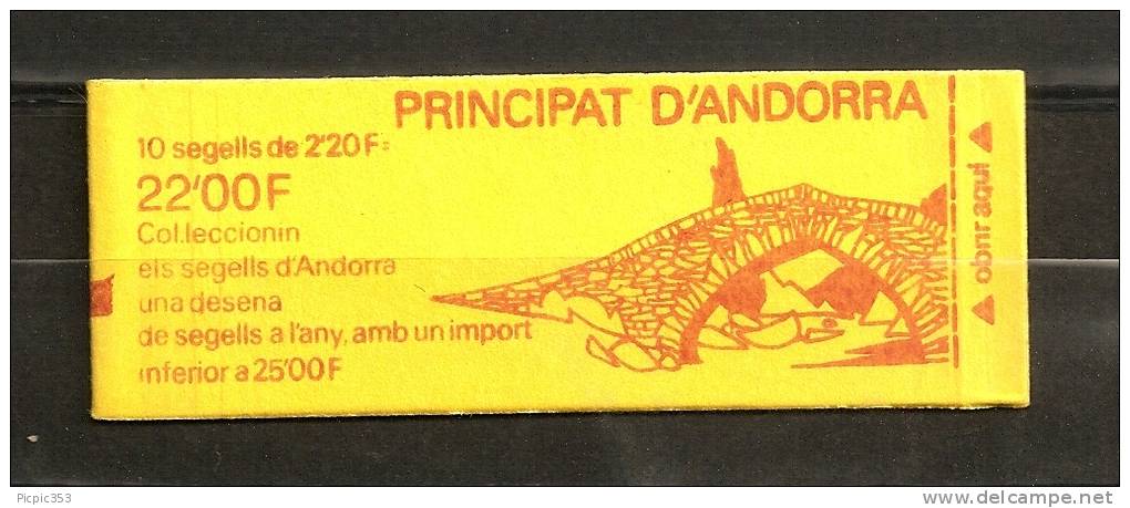 Andorre Carnet 2 Non Ouvert De 1988 10 Timbres 366 ** - Carnets