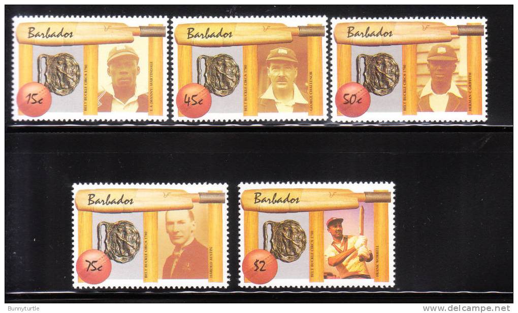 Barbados 1988 Cricket Bat Players Wicket Posts Ball MNH - Barbados (1966-...)