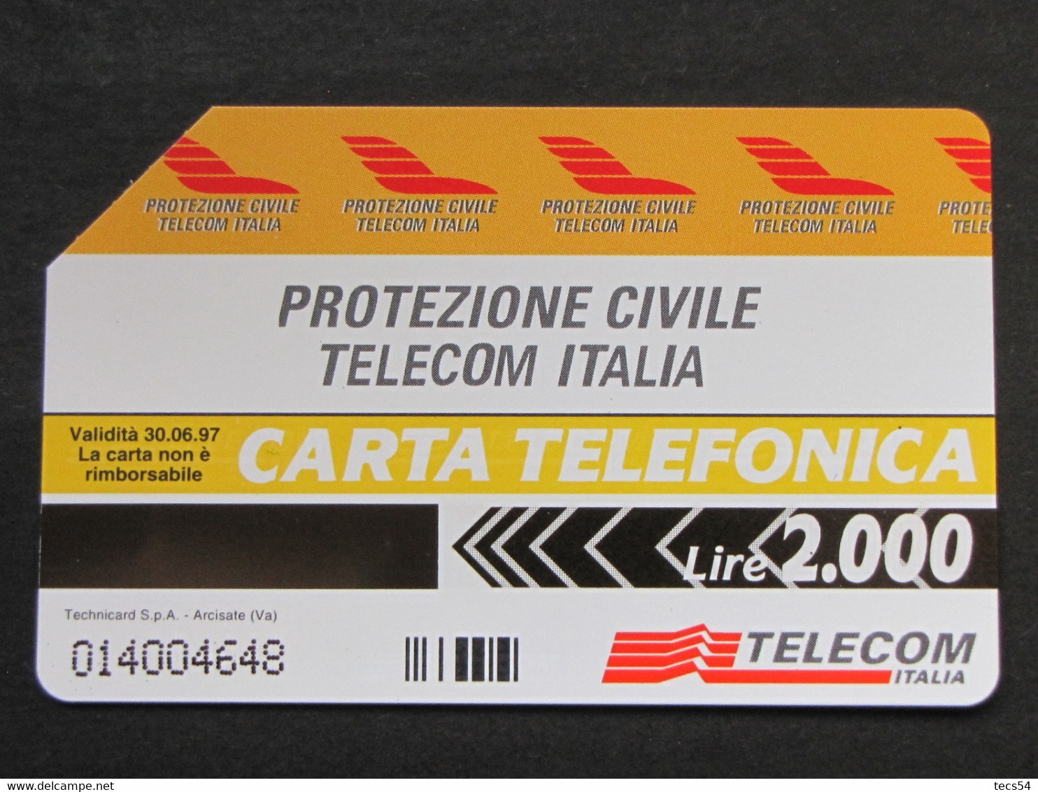 ITALIA - 3382 C&C 298 GOLDEN - PRIVATE PUBBLICHE - PROTEZIONE CIVILE - USATA - Private-Omaggi