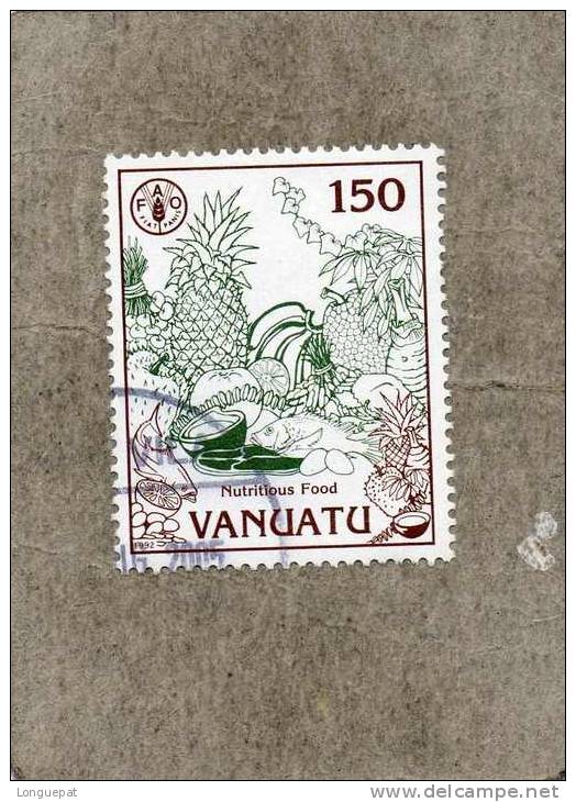 VANUATU : Journée Mondiale De L'Alimentation : échantillons De Nourritures Diverses (Ananas, Banane,viande,...etc) - - Vanuatu (1980-...)
