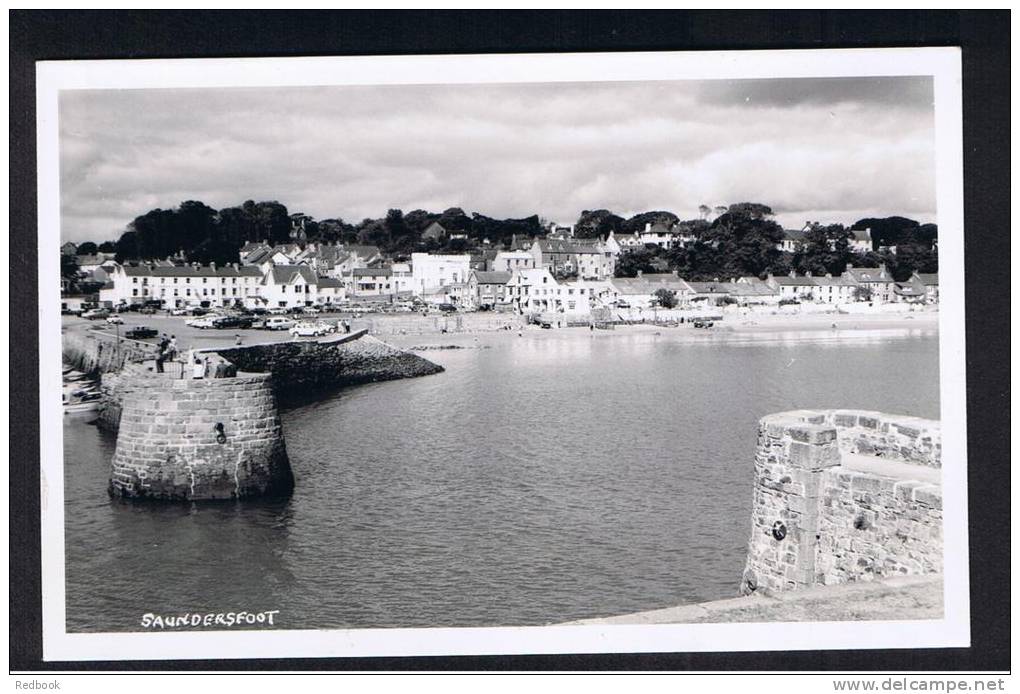 RB 821 - Real Photo Postcard - Saundersfoot Harbour Near Tenby Pembrokeshire Wales - Pembrokeshire