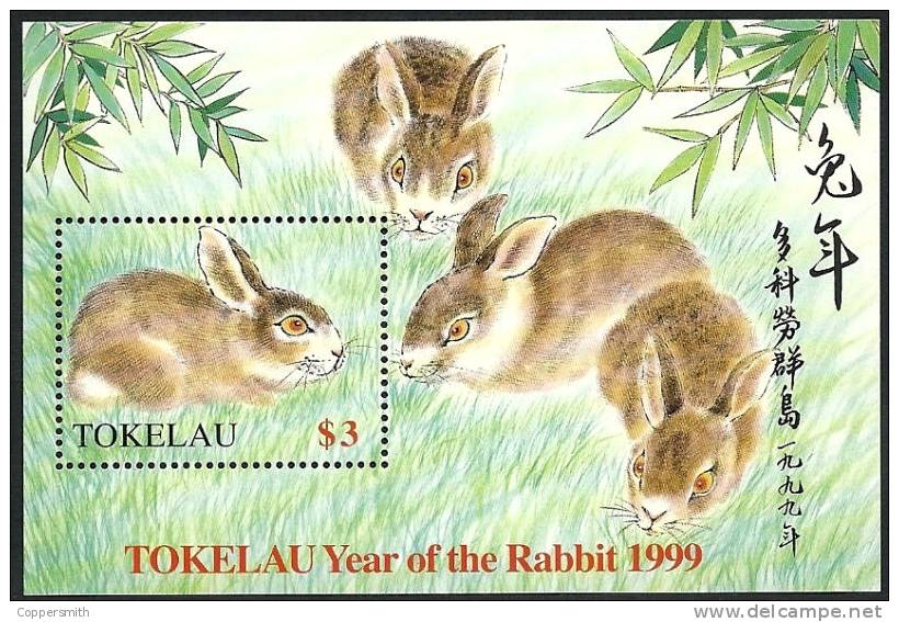 (089) Tokelau  New Year Rabbit Sheet / Bf / Bloc Lapin / Kaninchen   ** / Mnh  Michel BL 16 - Tokelau