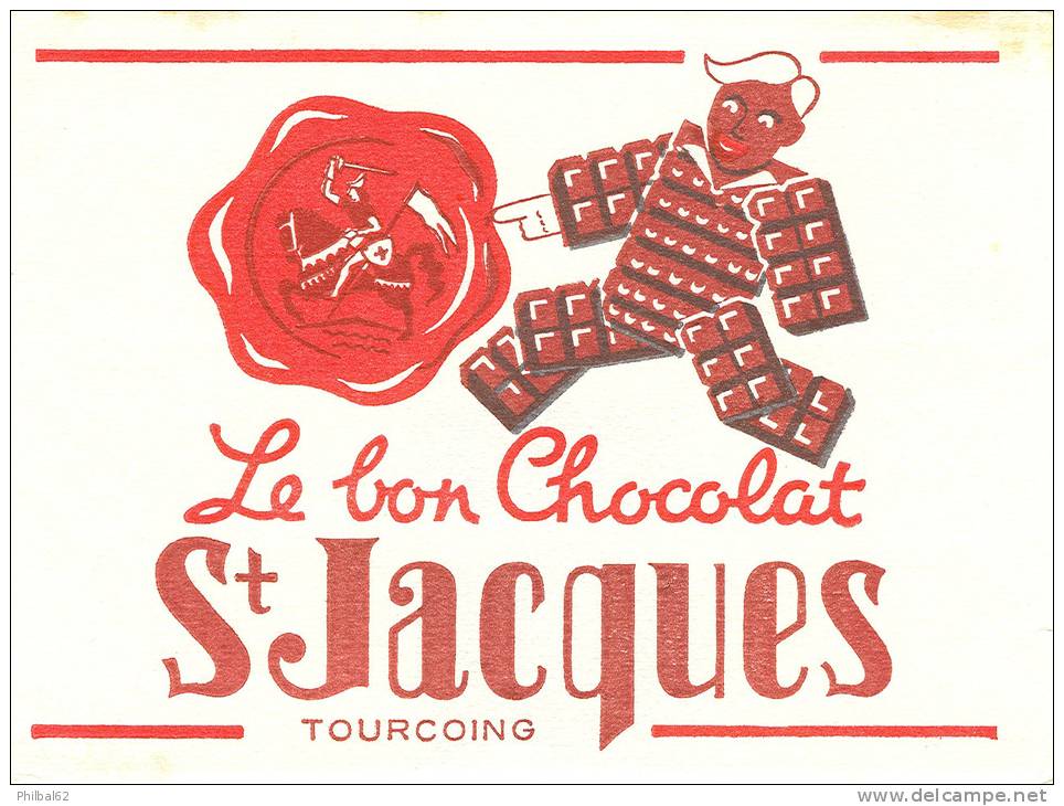 Buvard Chocolat St. Jacques. - Chocolat