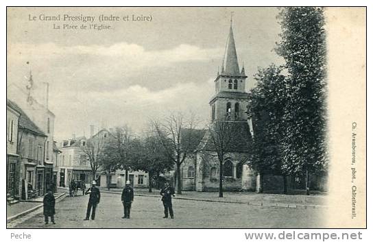 N°16496 -cpa Le Grand Pressigny -la Place De L'église- - Elevage