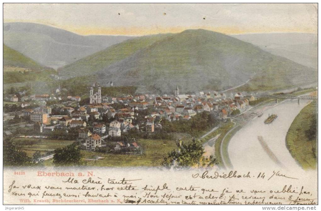 CPA PRECURSEUR EBERBACH (Allemagne-Bade Wurtemberg) - Vue Générale - Eberbach