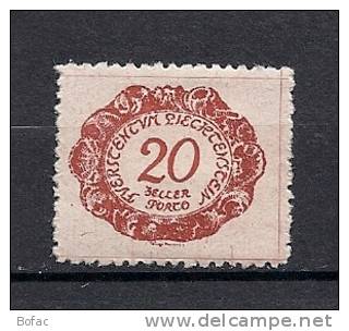 TA 4    (*)  Y  &  T   (timbre Taxe)   "LIECHTENSTEIN"  53/01 - Taxe