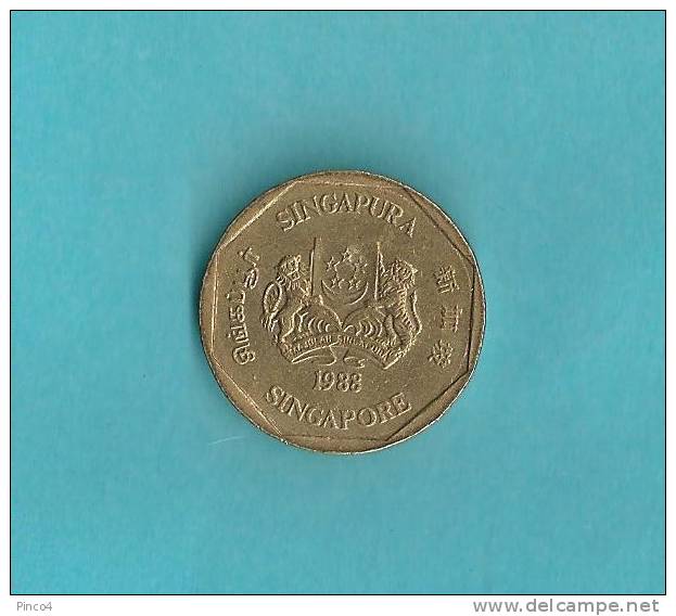 SINGAPORE   ONE  DOLLAR 1988 - Singapore