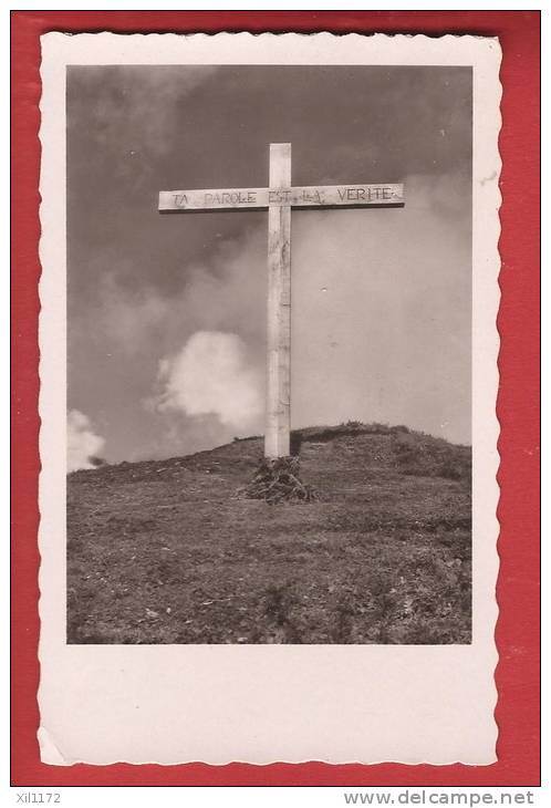 P0034 Taveyannaz Signal De La Chaux-Ronde,Croix Du Jubilé Posée 18.07.1937.Circulé,timbre Manque.Conseil Paroisse Gryon - Gryon