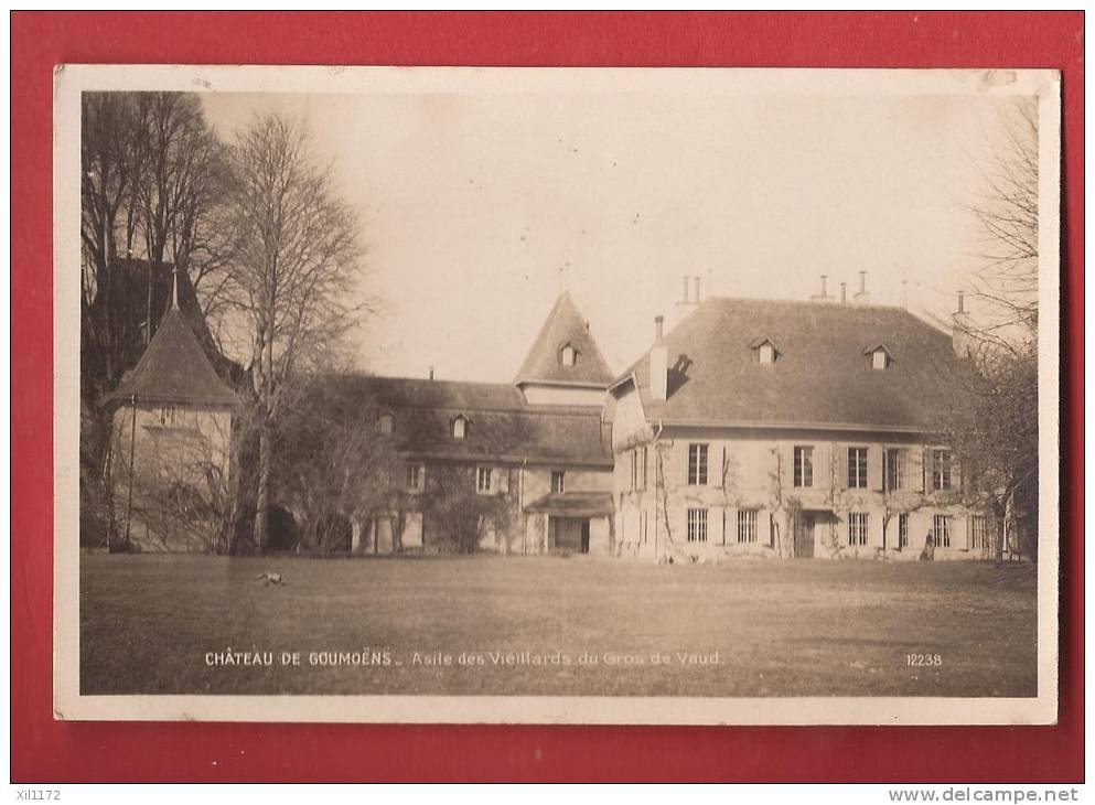 P0036 Chateau De Goumoens, Asile Des Vieillards Du Gros-de-Vaud.Cachet Cossonay 1925.Perrochet - Cossonay