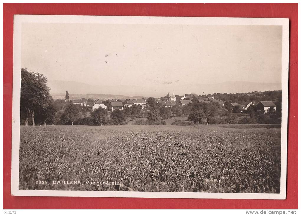 P0041 Daillens, Vue Générale,champs...Cachet 1934. Perrochet - Daillens