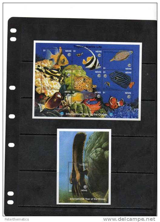 NEVIS,FISH,MARINELIFE,SH/ LT+S/S,MNH - Vissen