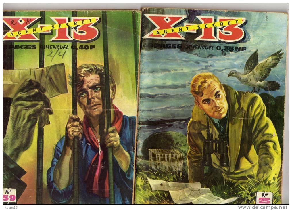 Lot De Deux Numéros "X-13" /// Numéros 25 Et 59  ---années 1961 Et 1963---  "X-13" - XIII