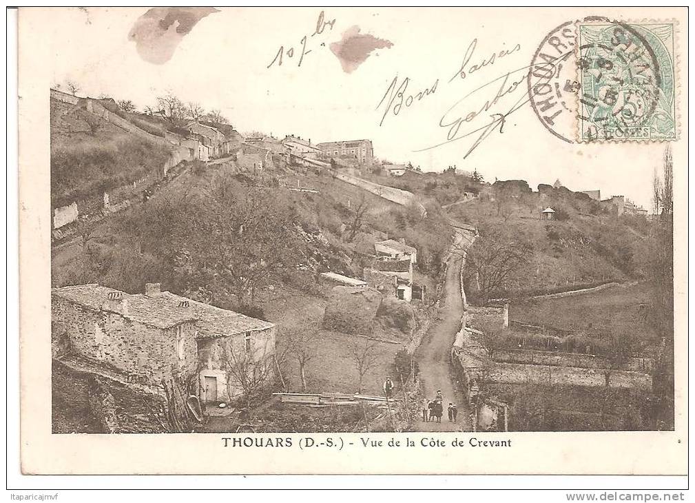 J : Deux  Sèvres :  THOUARS    :  Vue   Sur La  Côte  De  CREVANT - Thouars