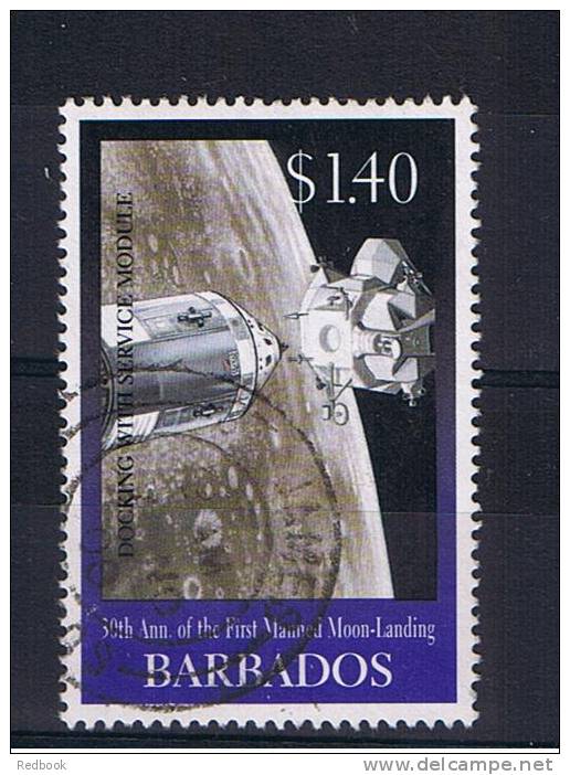 RB 822 - Barbados 1999 30th Anniv Of Moon Landing - $1.40 Docking With Service Module Space - Fine Used Stamp SG 1141 - Barbados (1966-...)