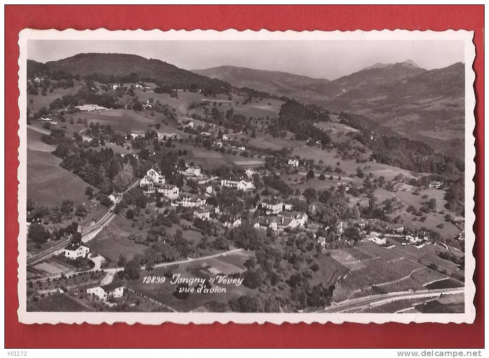 P0060 Jongny Sur Vevey,vue D'avion. Cachet Touristique Vevey S/timbre Fête Des Vignerons.Aéroport 12839 - Jongny