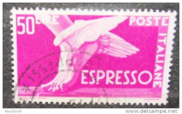 1951 Nr E6 ESPRESSO Democratica Filagrana RUOTA - Express-post/pneumatisch
