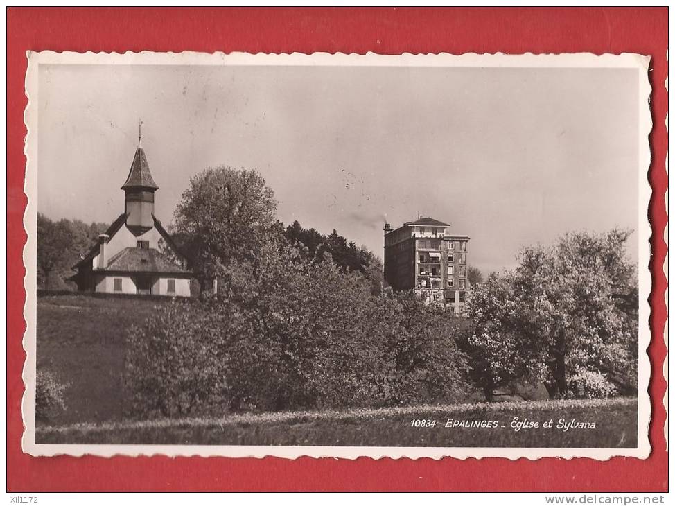 P0069 Epalinges, Eglise Et Sylvana.Cachet 1950. Perrochet 10834 - Épalinges