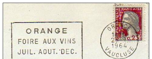 84  ORANGE  Foire Aux Vins Jullet Aout Decembre  25/07/64 - Vins & Alcools