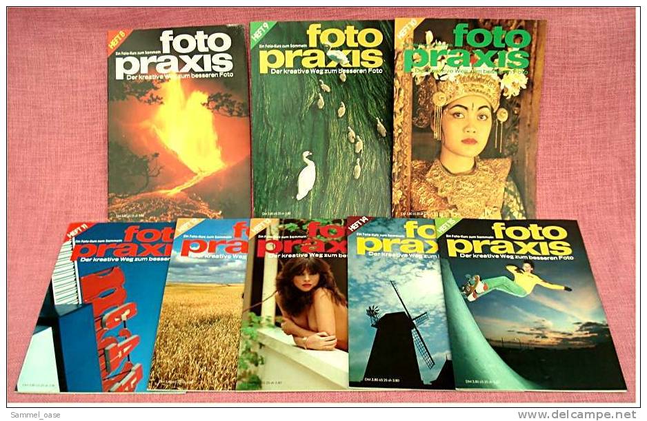 8 Zeitschriften FOTO PRAXIS Heft 8 Bis 15 , Der Kreative Weg Zum Besseren Foto , Von 1981- 1982 - Hobbies & Collections