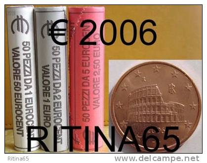 !!! N. 3 ROT./ROLLS 1, 2 AND 5 CT. 2006 ITALIA NOT BLIND !!! - Italie