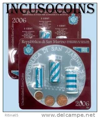 !!! N. 3 MINI ROT./ROLLS 1, 2 AND 5 CT. 2006 SAN MARINO !!! - San Marino