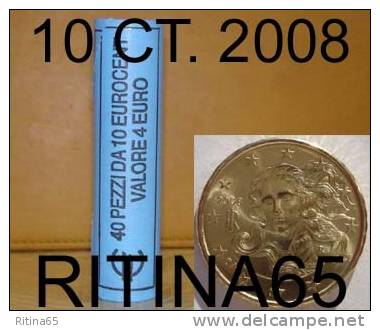 !!! N. 1 ROT./ROLL 10 CT. 2008 ITALIA NOT BLIND !!! - Italia