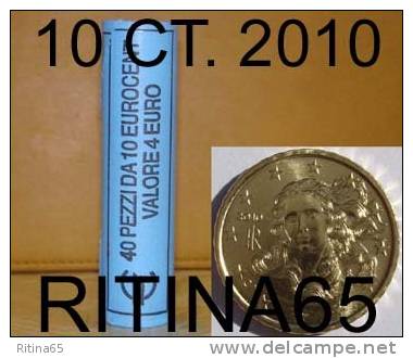!!! N. 1 ROT./ROLL 10 CT. 2010 ITALIA NOT BLIND !!! - Italy