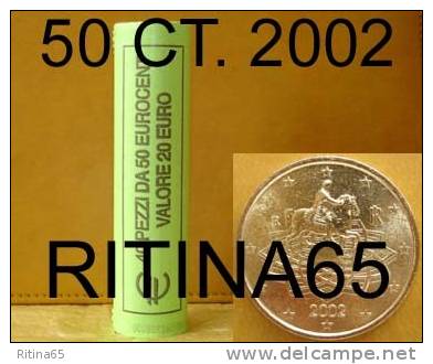 !!! N. 1 ROT./ROLL 50 CT. 2002 ITALIA NOT BLIND !!! - Italy