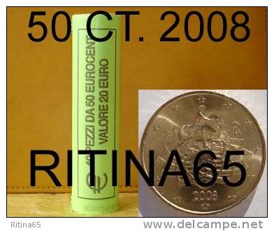 !!! N. 1 ROT./ROLL 50 CT. 2008 ITALIA NOT BLIND !!! - Italy