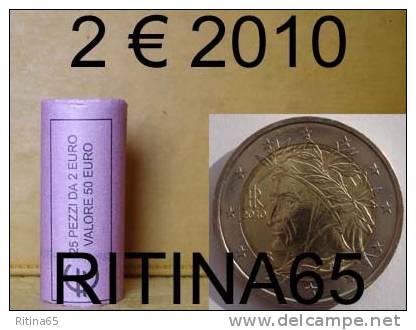 NEW !!! N. 1 ROT./ROLL 2 &euro; 2010 DANTE ITALIA NOT BLIND !!! NEW - Italia