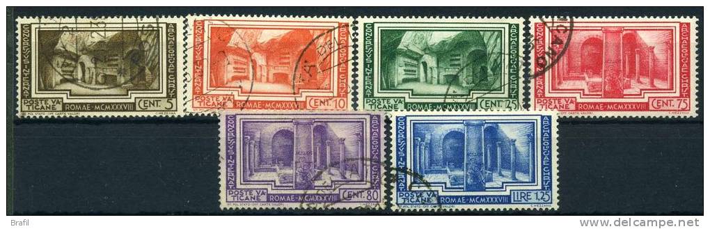 1938 Vaticano, Congresso Archeologia , Serie Completa Usata - Used Stamps