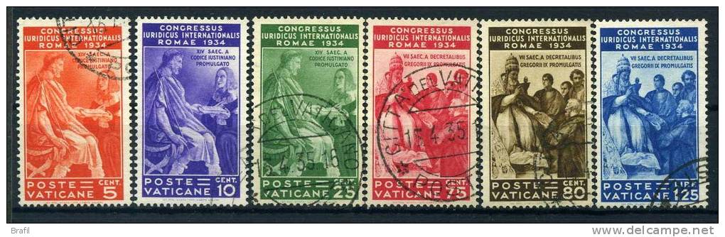 1935 Vaticano, Congresso Giuridico , Serie Completa Usata - Used Stamps